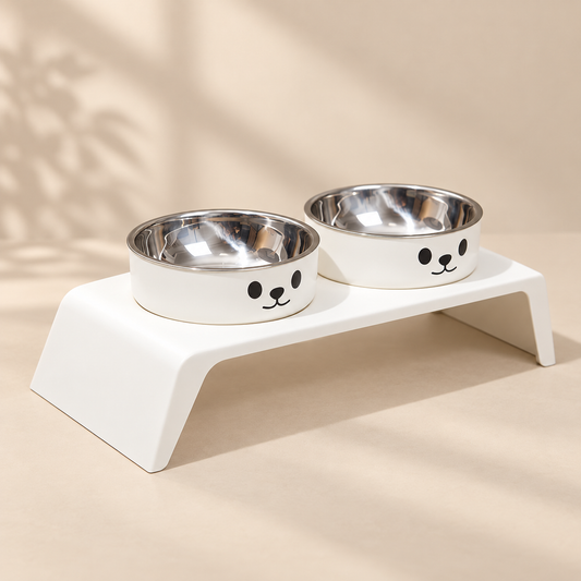 Vue premium gamelle surélevée double inox DoglyHome