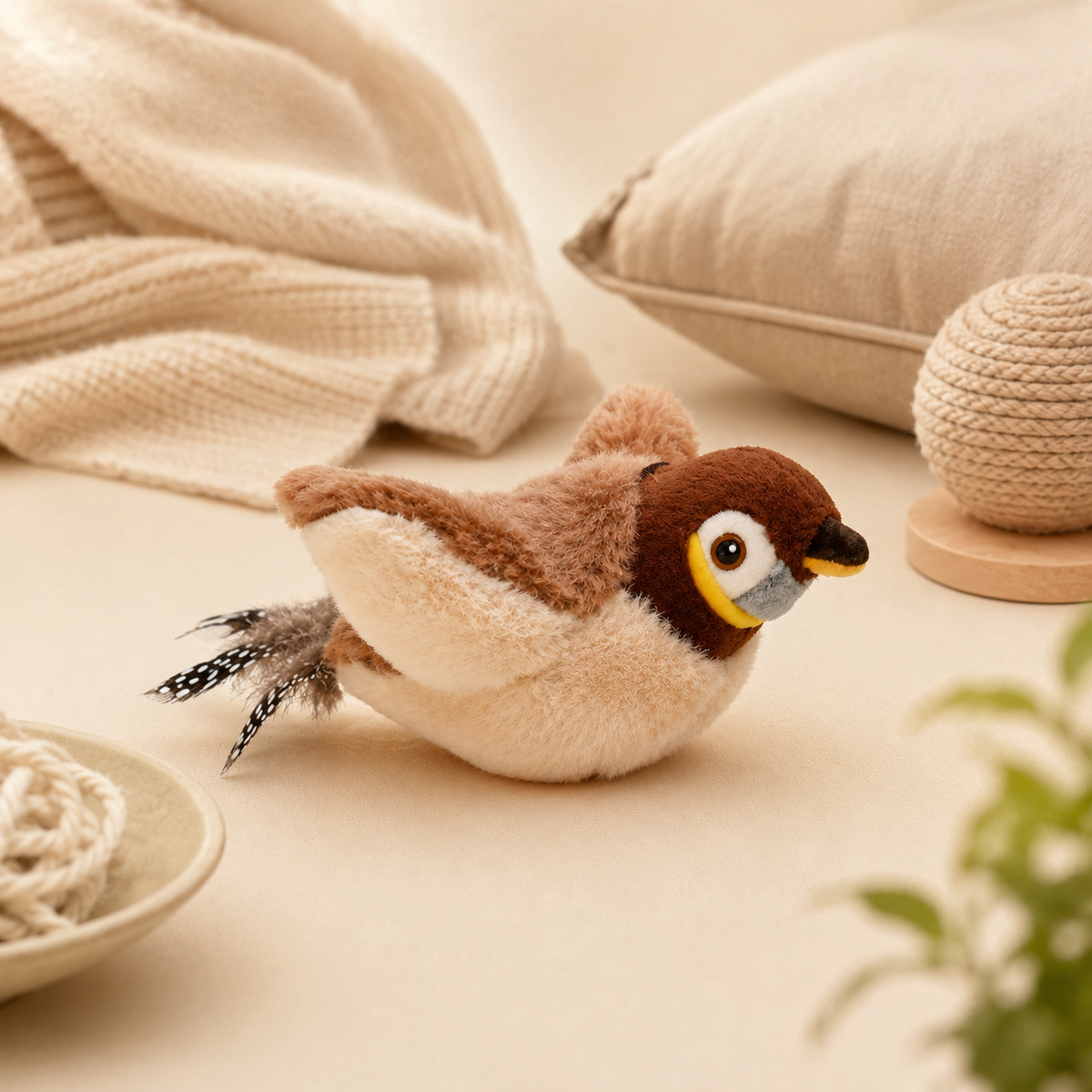 Oiseau interactif rechargeable DoglyHome pour chat – vue produit 6