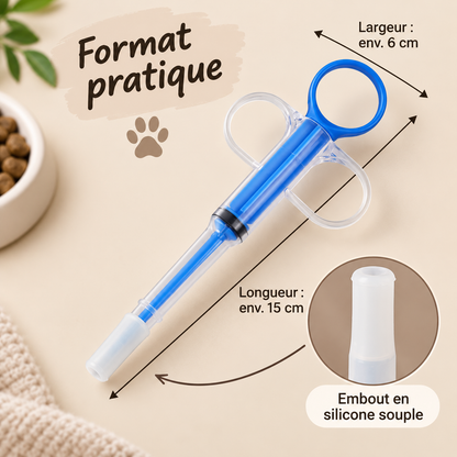 Applicateur de médicaments DoglyHome dimensions et détails