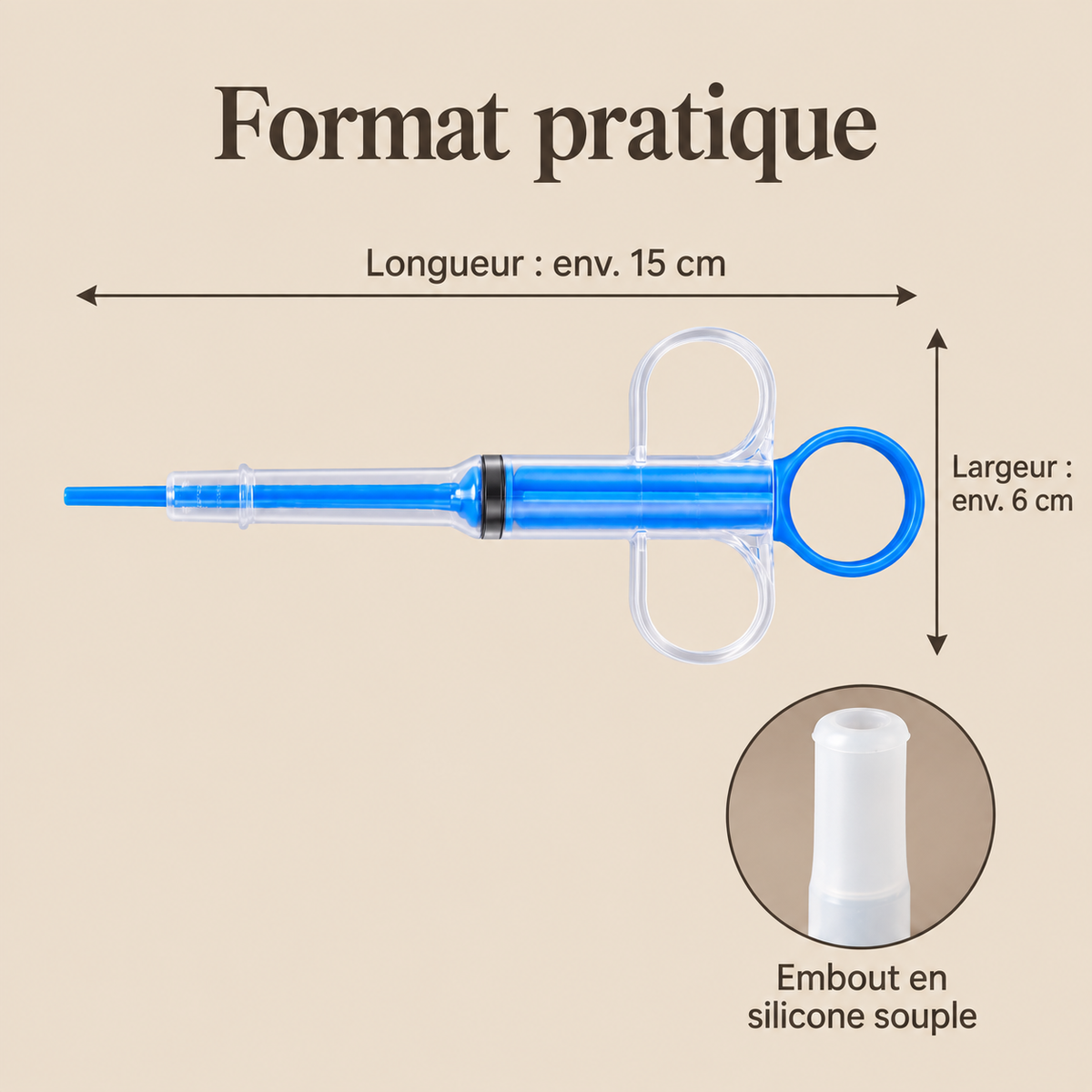 Format pratique applicateur de médicaments DoglyHome