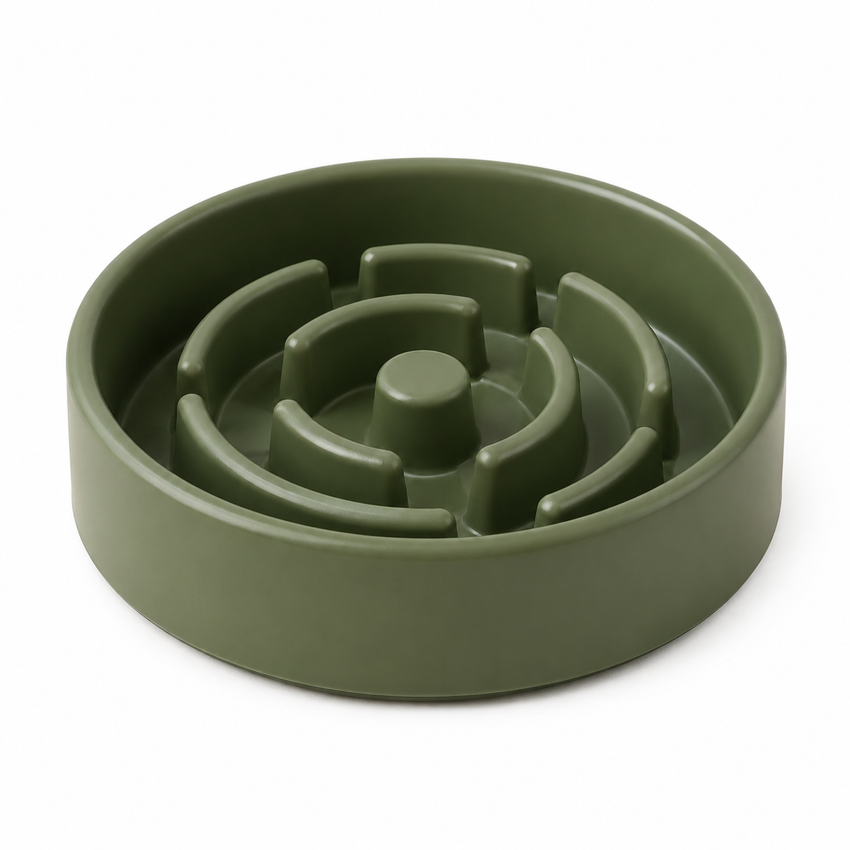 Bol anti-glouton vert DoglyHome sur fond blanc