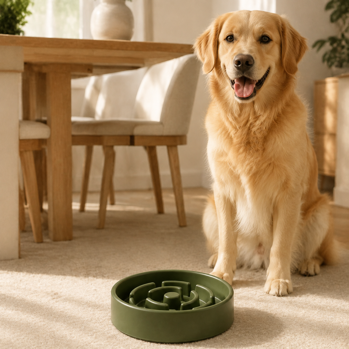 Bol Anti Glouton DoglyHome en situation premium
