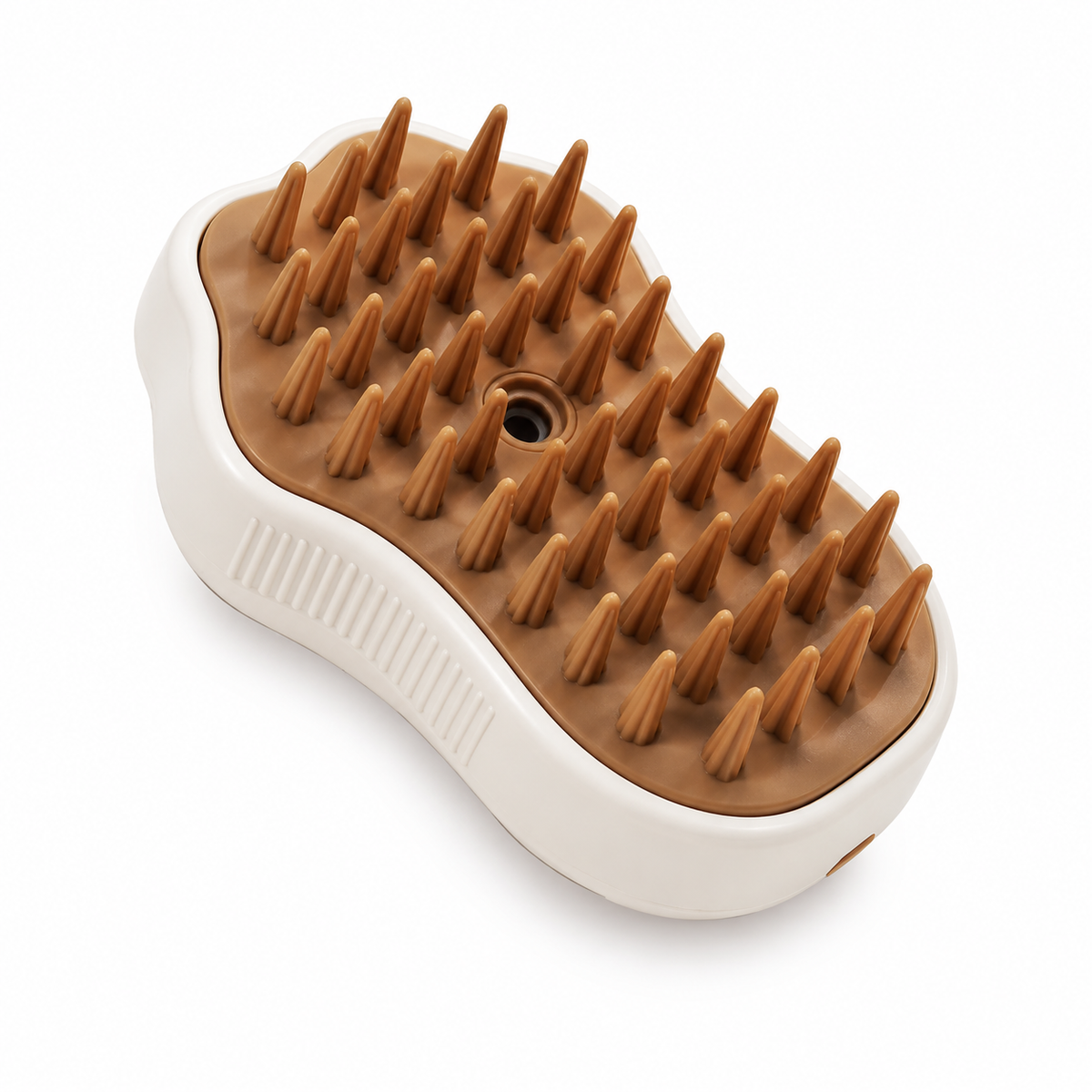 Brosse de massage Patte Douce DoglyHome marron sur fond blanc