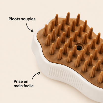 Détails de Brosse de Massage Patte Douce DoglyHome