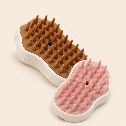 Variantes de Brosse de Massage Patte Douce DoglyHome sur fond beige