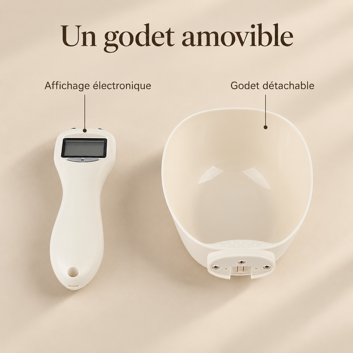 Godet amovible et poignée électronique de la cuillère DoglyHome