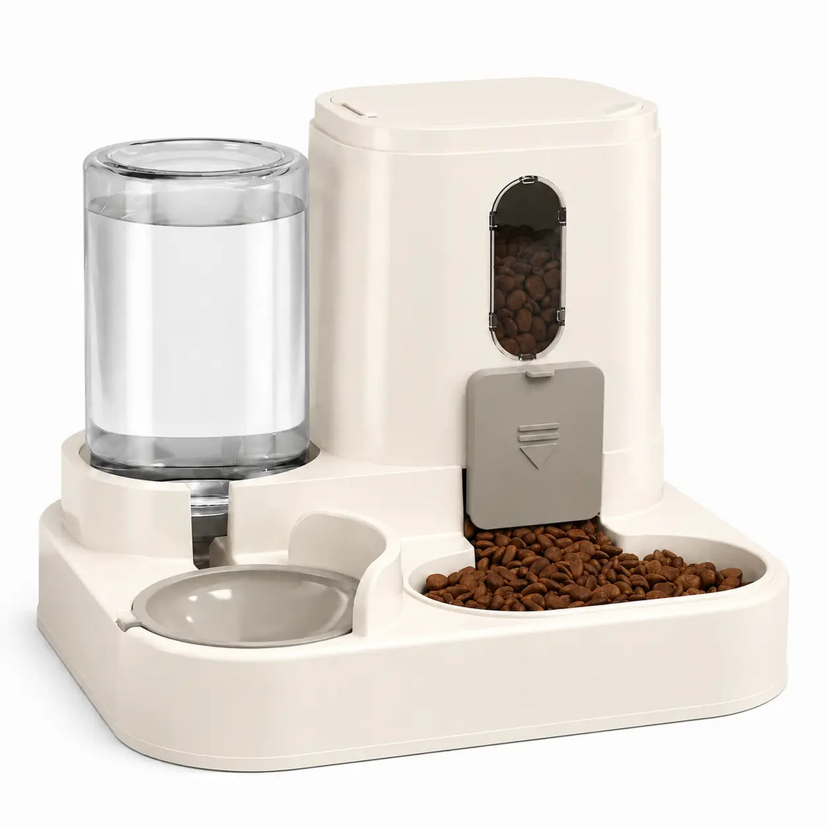 Distributeur à gravité DoglyHome blanc sur fond blanc