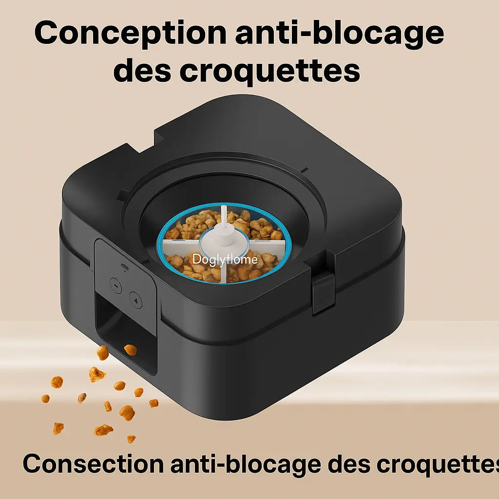 Détail du système anti-blocage du distributeur DoglyHome