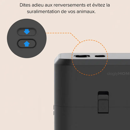 Détail du couvercle du distributeur WiFi DoglyHome