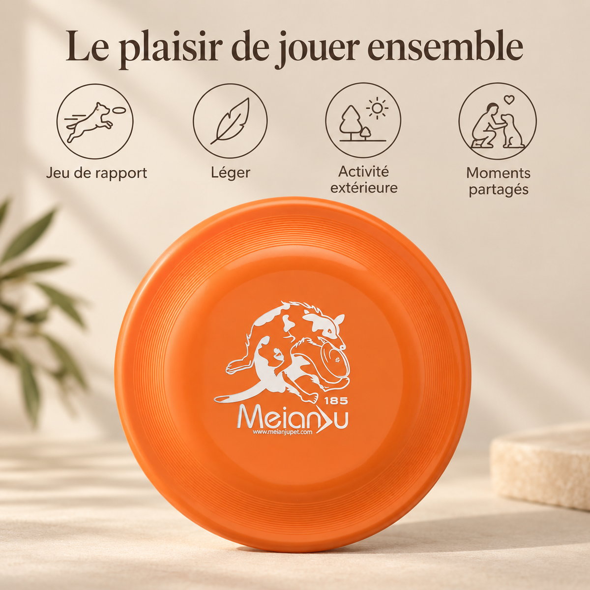 Frisbee DoglyHome pour jeu et moments partagés avec le chien