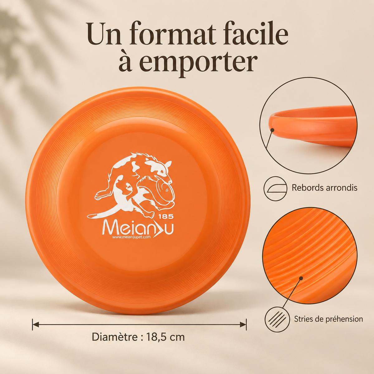 Frisbee DoglyHome format nomade pour chien