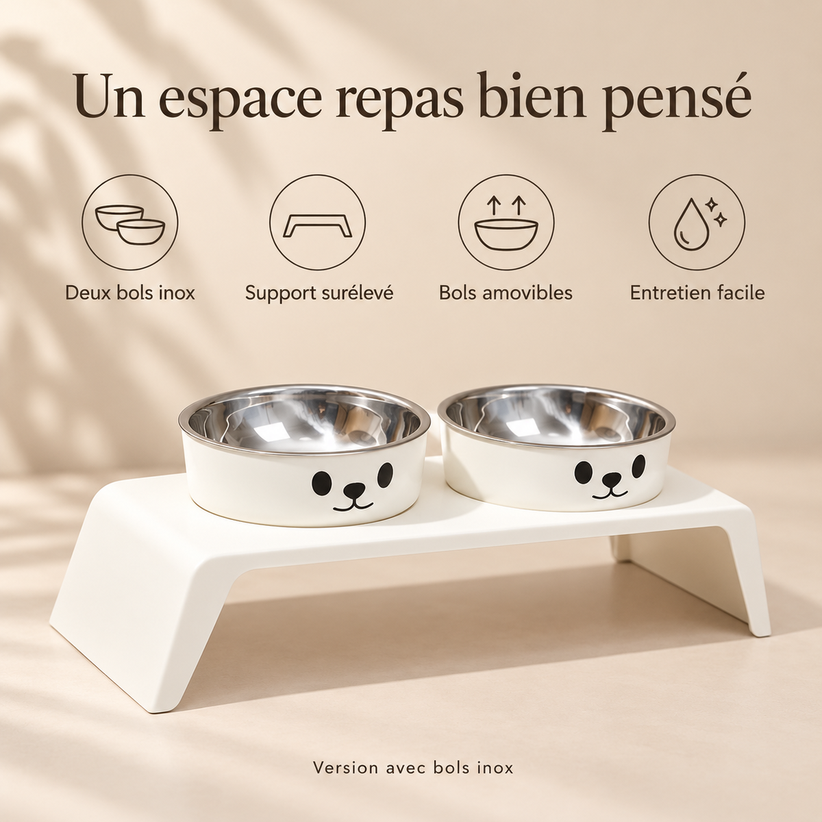 Avantages gamelle surélevée double inox DoglyHome