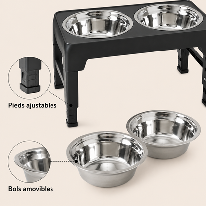 Détails de Gamelle Surélevée Réglable DoglyHome