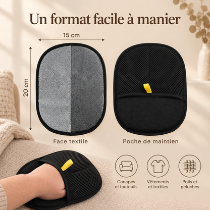 Format pratique du gant anti-poils DoglyHome