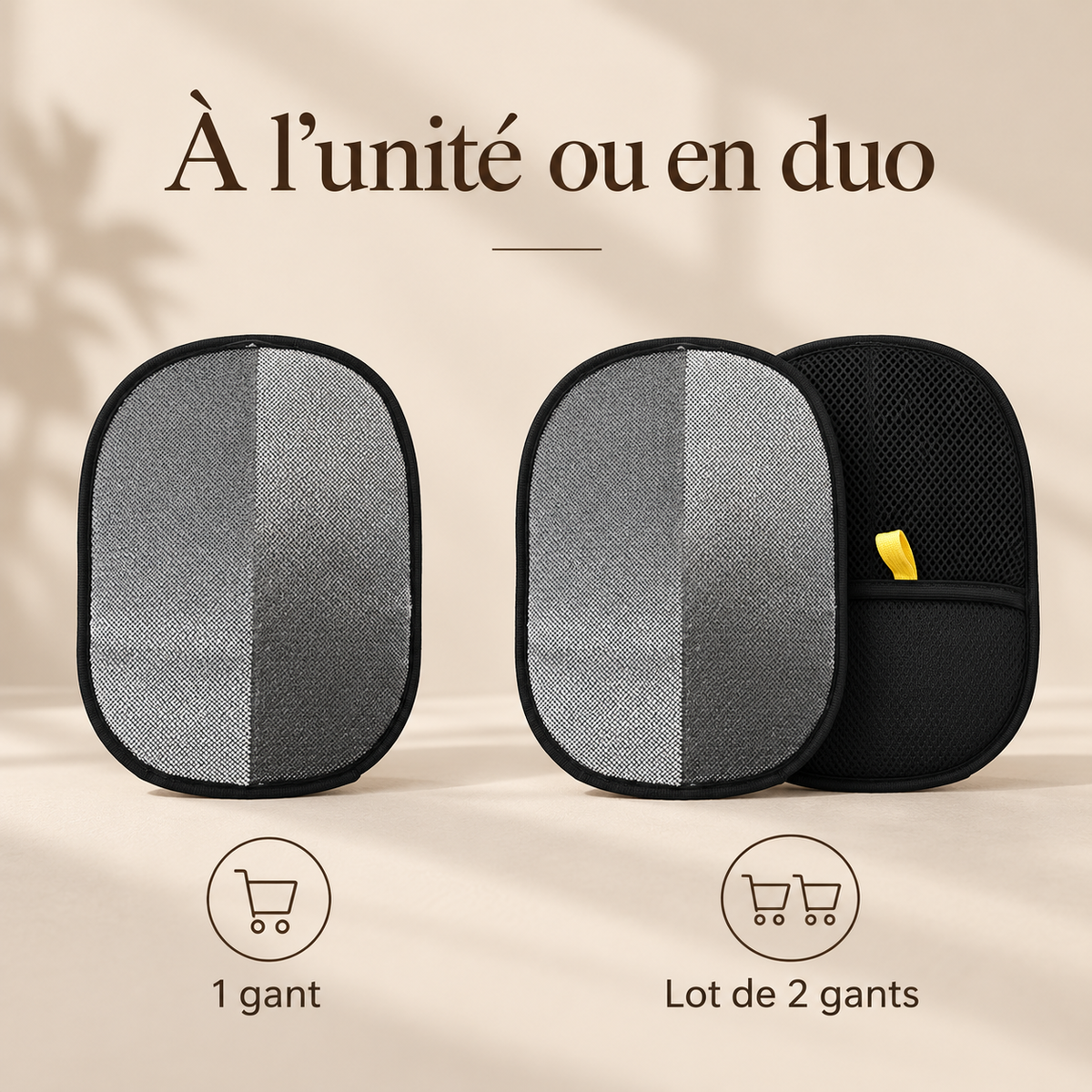 Gant anti-poils DoglyHome disponible à l'unité ou en duo