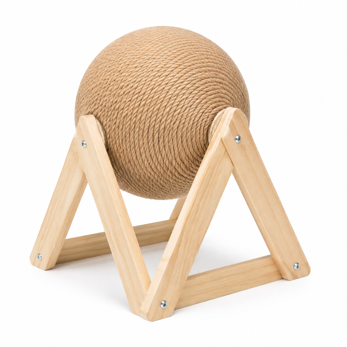Griffoir sphérique en sisal DoglyHome sur fond blanc