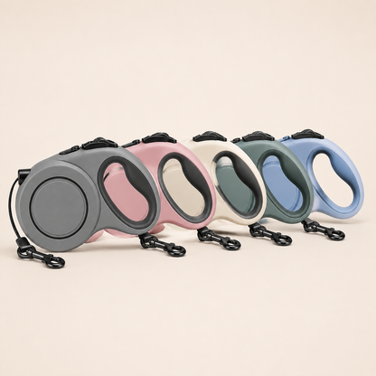 Coloris de la Laisse Enrouleuse DoglyHome sur fond beige