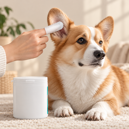 Corgi avec lingette auriculaire DoglyHome