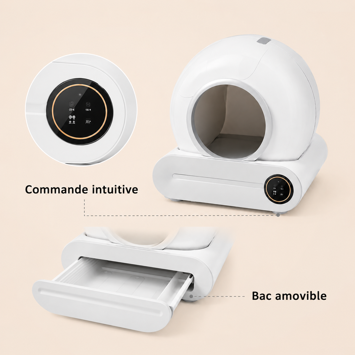 Détails de Litière Autonettoyante Premium DoglyHome