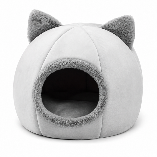 Maison Douillette CatCocoon grise DoglyHome sur fond blanc