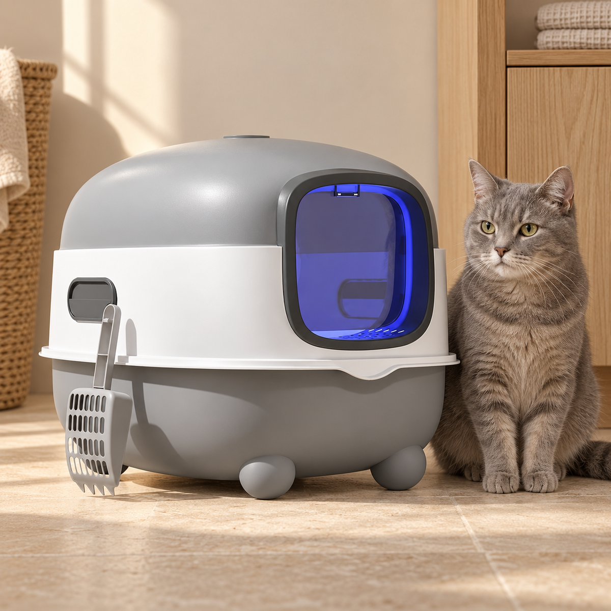 Maison de toilette XXL DoglyHome avec chat