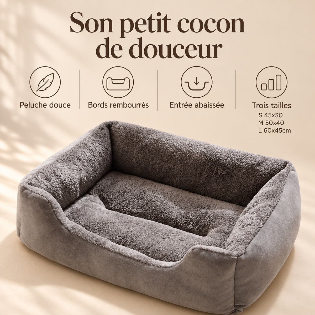 Panier douillet DoglyHome confort et douceur