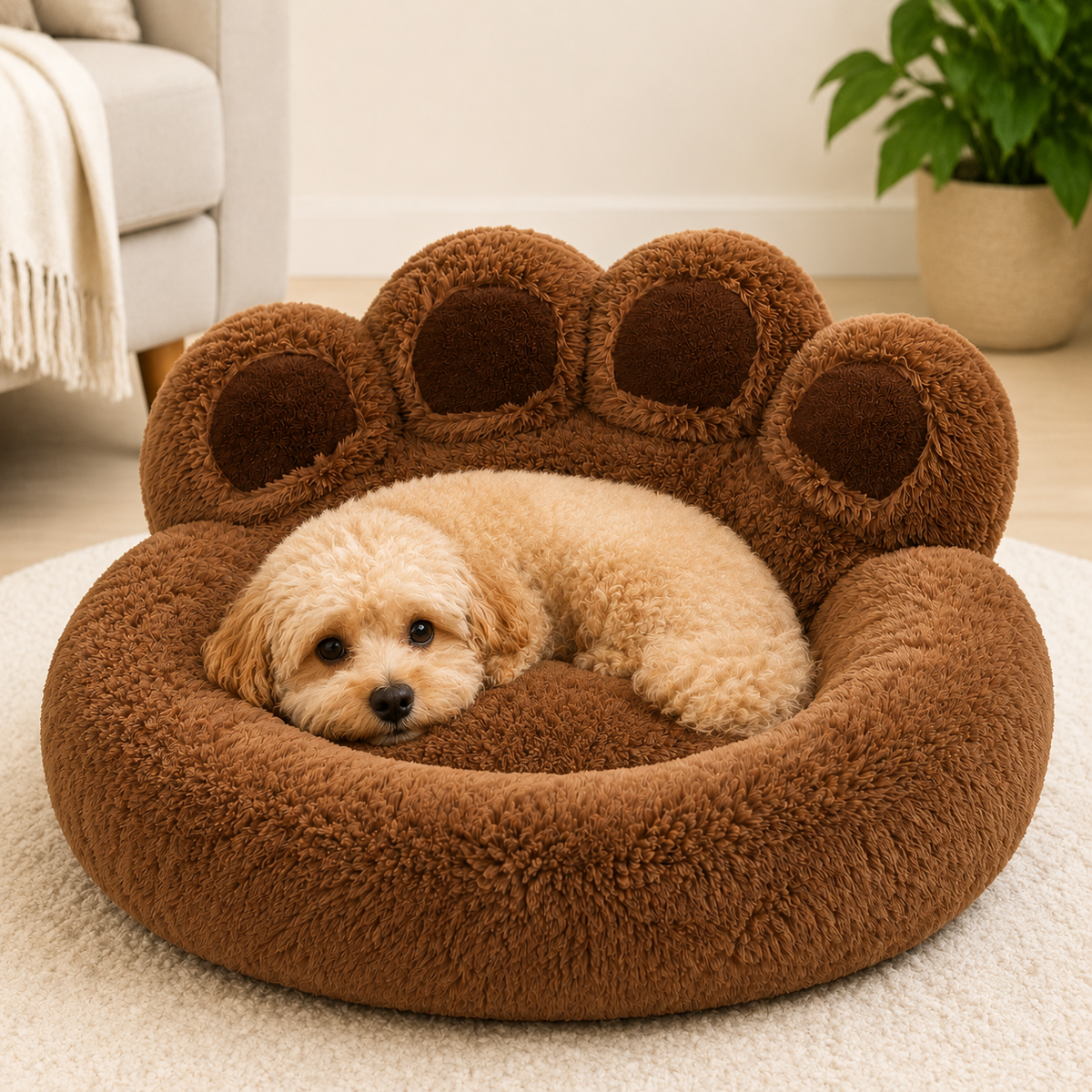 Utilisation de Panier Fluffy Patte Géante DoglyHome