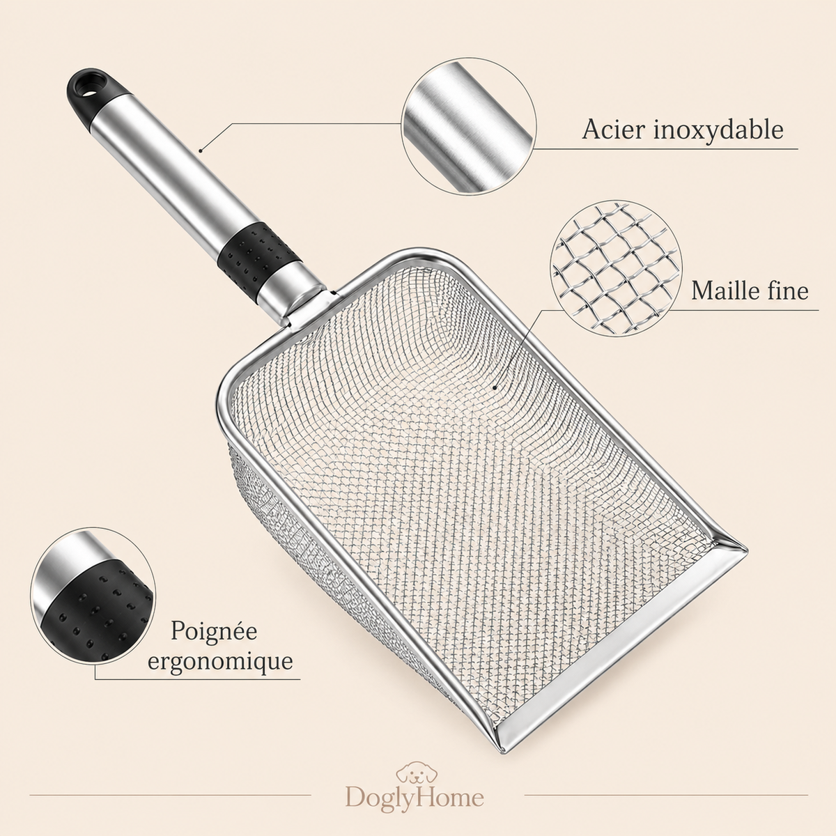 Pelle en Acier Inoxydable DoglyHome – photo 3